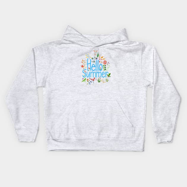 Hello Summer Kids Hoodie by AdrianaStore